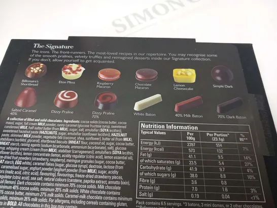 FOUR BOXES OF HOTEL CHOCOLAT THE SIGNATURE COLLECTION CLASSIC 150G