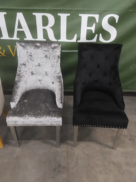 4 X ASSORTED DESIGNER DINING CHAIRS // STYLES AND MATERIALS VARY