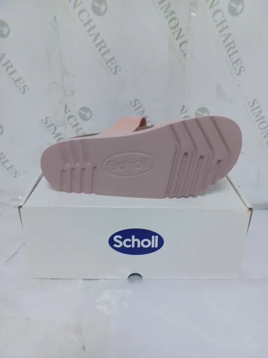 BOXED SCHOLL SOFT STEP LADIES SANDALS BUCKLE FASTENING SIZE 7 PINK