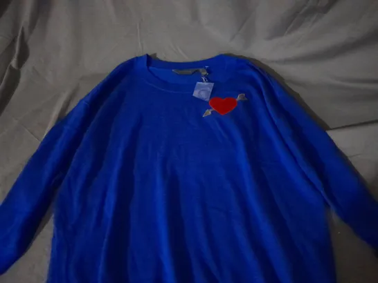 RUTH LANGSFORD JUMPER IN SAPPHIRE SIZE L 