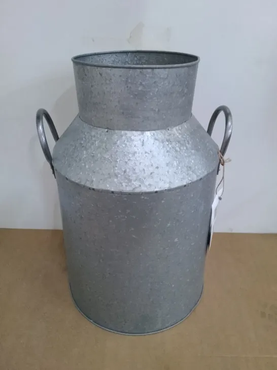 BOXED GALVANIZED MILK CHURN PLANT POT 