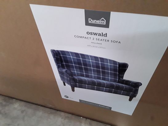 BOXED OSWALD COMPACT 2 SEATER SOFA