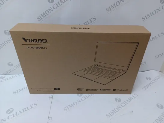 BRAND NEW BOXED VENTURER EUROPA 14 PLUS 14" NOTEBOOK PC - MATT BLACK