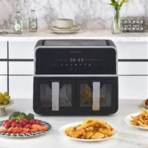 BOXED ATRAVESAR AKLS-AI-0343BL DOUBLE AIR FRYER