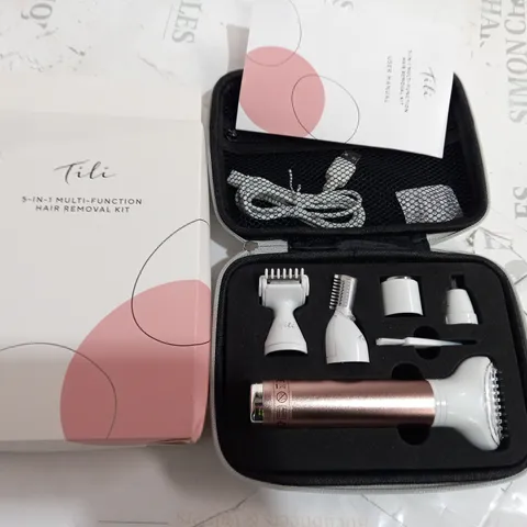 BOXED TILI 5-IN-1 MULTI FUNCTIONAL HAIR REMOVAL KIT PINK