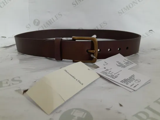 ABERCROMBIE & FITCH LEATHER BROWN BELT - 32