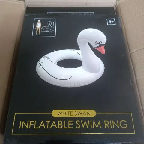 BOX OF 12 SWAN INFLATABLE SWIM RING 