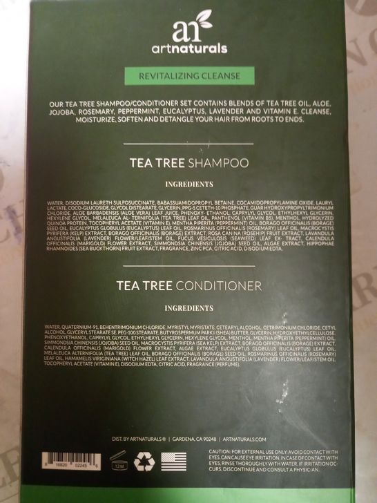 ART NATURALS - TEA TREE SHAMPOO (REVITALIZE & CLEANSE) AND CONDITIONER (REVITALIZE & MOISTURIZE)