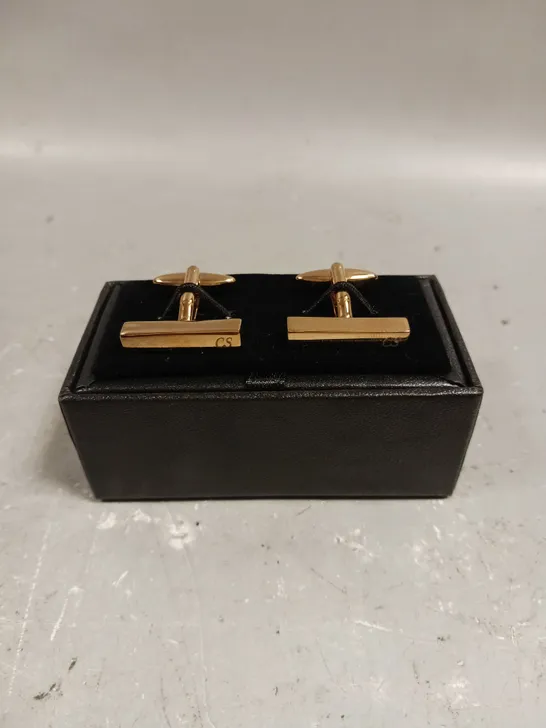 BOXED DESIGNER PERSONALISED 'CS' CUFF LINKS	