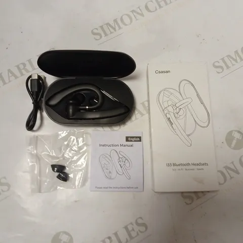 BOXED CSASAN MODEL 133 BLUETOOTH WIRELESS HEADSETS - BLACK