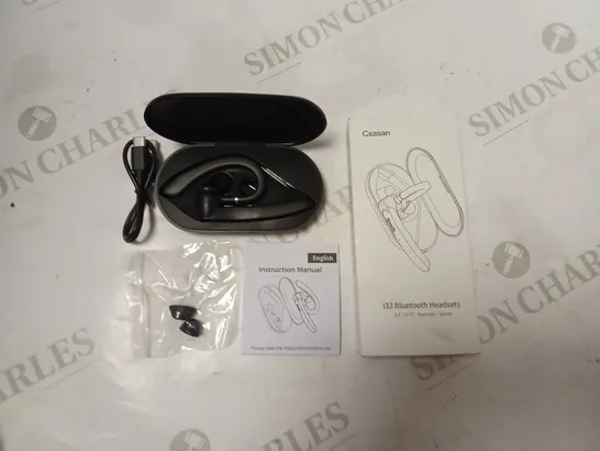 BOXED CSASAN MODEL 133 BLUETOOTH WIRELESS HEADSETS - BLACK