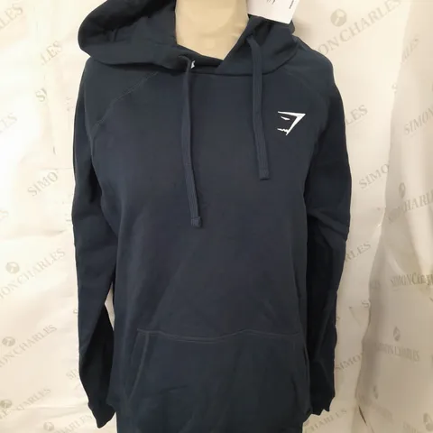 GYMSHARK CREST HOODIE IN NAVY - S