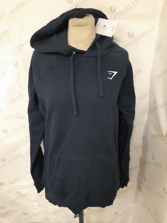 GYMSHARK CREST HOODIE IN NAVY - S