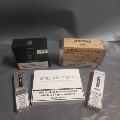 APPROXIMATELY 20 BOXED E-CIGARETTES TO INCLUDE GEEK VAPE, ASPIRE, VOOPOO ETC