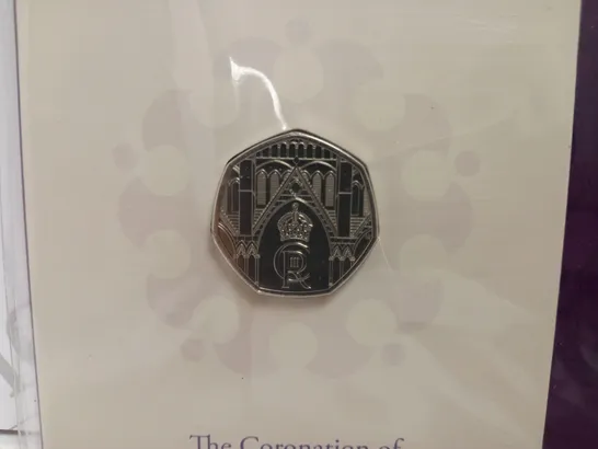 THE ROYAL MINT THE CORONATION OF HIS MAJESTY KING CHARLES III COLLECTABLE 50P COIN