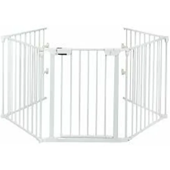 BOXED 5 PANEL BABY SAFETY PLAYPEN FIREPLACE BARRIER GATE ROOM DIVIDER - WHITE (1 BOX)