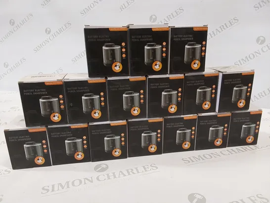 16 BRAND NEW BOXED BATTERY ELECTRIC PENCIL SHARPENERS 