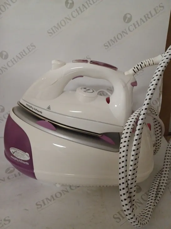 MORPHY RICHARDS JET STEAM GENERATOR IRON PINK/WHITE