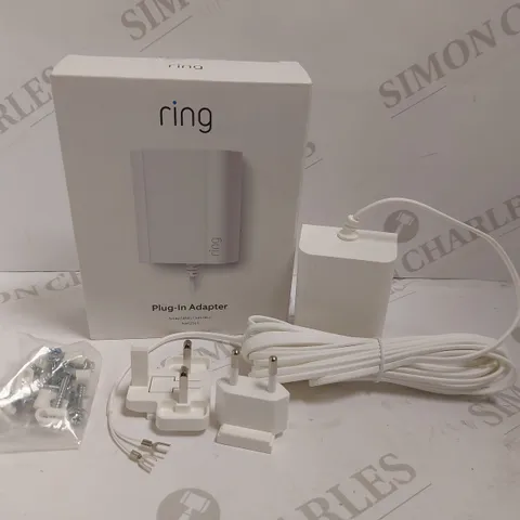 RING PLUG IN ADAPTER - WHITE