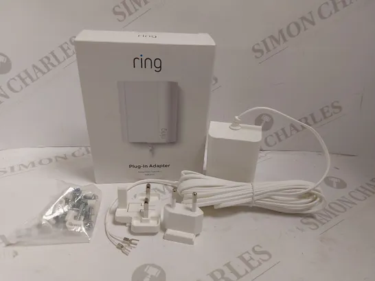 RING PLUG IN ADAPTER - WHITE