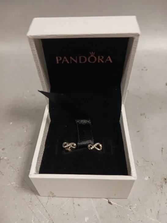 PANDORA INFINITY TWIST STUD EARRINGS 