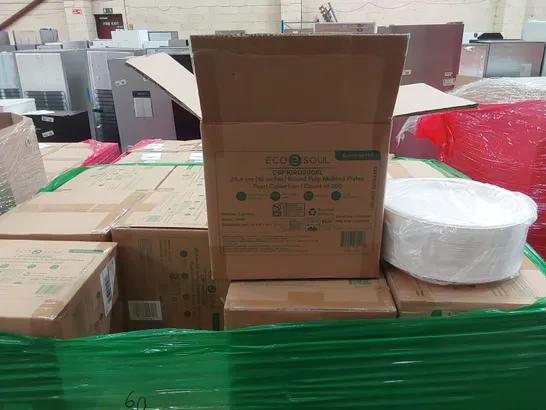 PALLET OF APPROXIMATELY 60 BOXES OF 200x 25.4CM (10") ROUND PULP MOLDED PLATES 