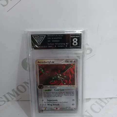 GET GRADED AERODACTYL EX 94/100 NEAR MINT POKEMON CARD 