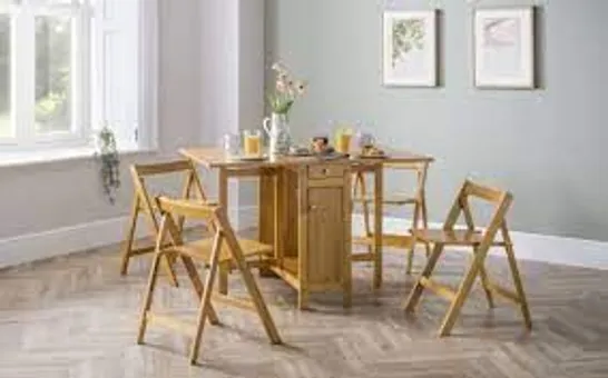 BOXED GRADE 1 SAVOY LIGHT OAK DINING SET (1 OF 1 BOXES)