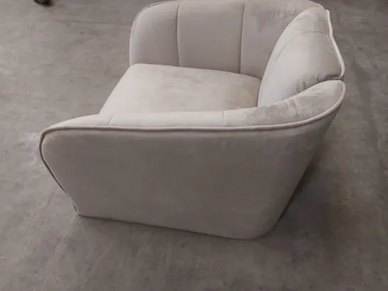 DESIGNER LOREN CHAMPAGNE VELVET ARMCHAIR 