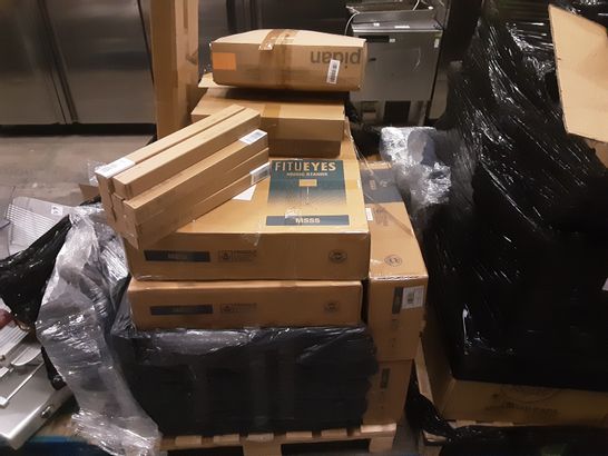 PALLET OF ASSORTED BRAND NEW ITEMS INCLUDING APPROXIMATELY 6 FITUEYES MUSIC STANDS AND APPROXIMATELY 11 PIDAN PET TOY FOR CATS, CAT TEASER EXTENSION 