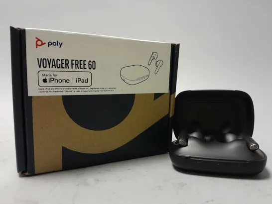 BOXED POLY VOYAGER FREE 60 EARBUDS IN BLACK