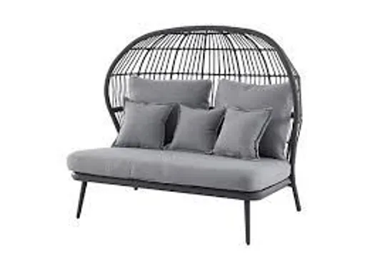 BOXED GOODHOME APOLIMA STEEL GREY RATTAN EFFECT DAYBED (1 BOX)