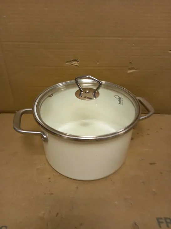 KITCHENAID STEEL CORE ENAMEL 20CM/3.7 LITRE CASSEROLE WITH LID