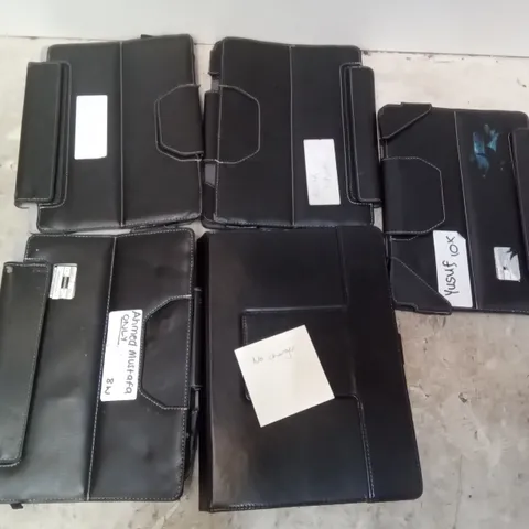 BOX OF 5 LEATHER TABLET CASES/COVERS