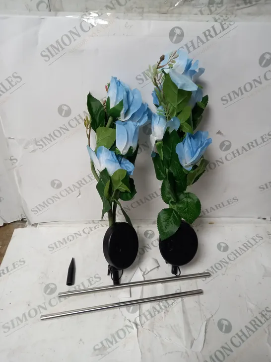 BLUE LIGHT UP FLORAL DECORATION