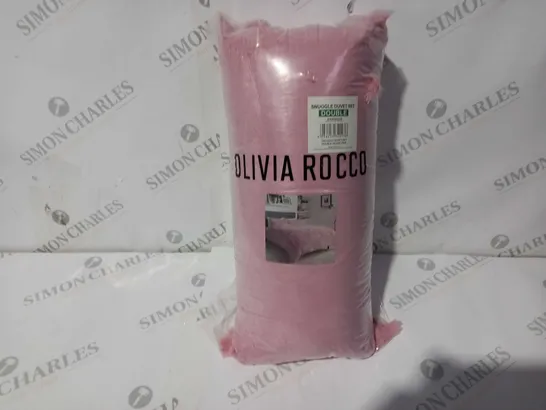 OLIVIA ROCCO SNUGGLE DUVET SET IN BLUSH - DOUBLE