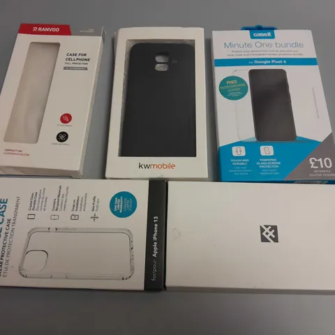 LOT OF 5 ASSORTED PHONE CASES TO INCLUDE CASEIT, RANVOO AND KWMOBILE