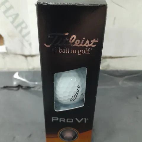 BOXED TITLEIST PRO V1 SET OF 3 GOLF BALLS