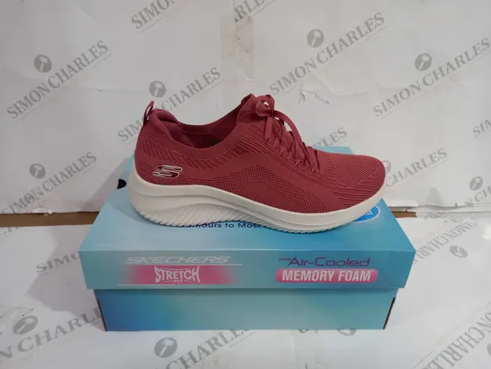 BOXED PAIR OF SKECHERS STRETCH FIT ULTRA FLEX 3.0 SHOES RUST UK SIZE 7