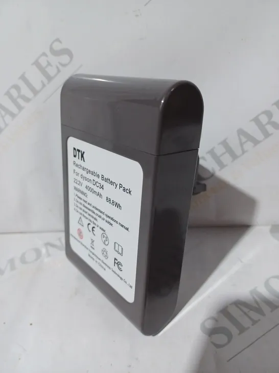 BOXED DTK RECHARGEABLE BATTERY PACK FOR DYSON DC34