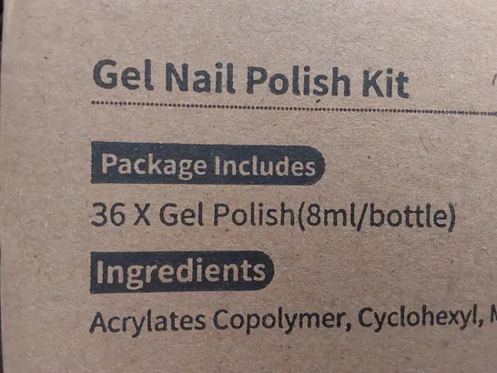 BOX OF APPROXIMATELY 6X AILLSA GEL NAIL POLISH KITS - APPROXIMATELY 6X 8ML NAIL POLISH PER KIT (1 BOX)