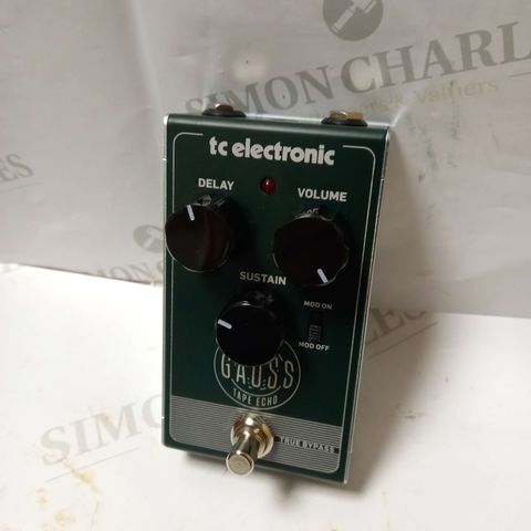 TC ELECTRONIC GAUSS TAPE ECHO SUPER-SATURATED TAPE ECHO PEDAL