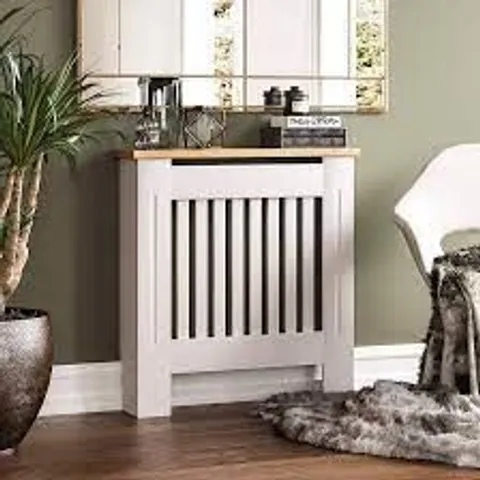 BOXED VIDA DESIGNS ARLINGTON SMALL RADIATOR COVER - WHITE & OAK