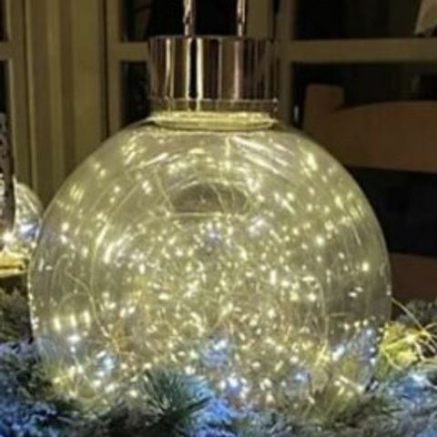 PALLET OF APPROXIMATELY 20 HOME REFLECTIONS OVER SIZED FAIRY BAUBLE  SILVER SMALL