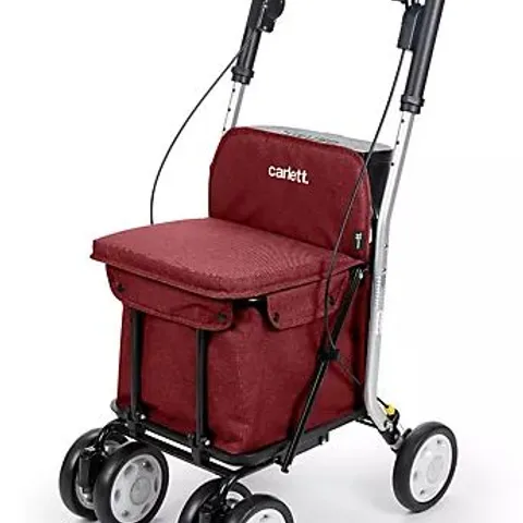 CARLETT COMFORT MOVE SHOPPING TROLLY WITH SEAT RUBY