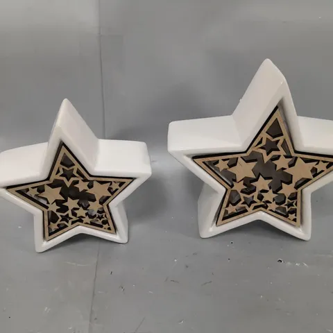 HOME REFLECTIONS SET OF 2 PRE-LIT STARS