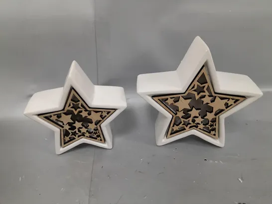 HOME REFLECTIONS SET OF 2 PRE-LIT STARS