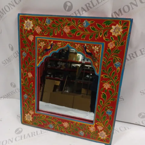 HAND PAINTED DECORATIVE MIRROR