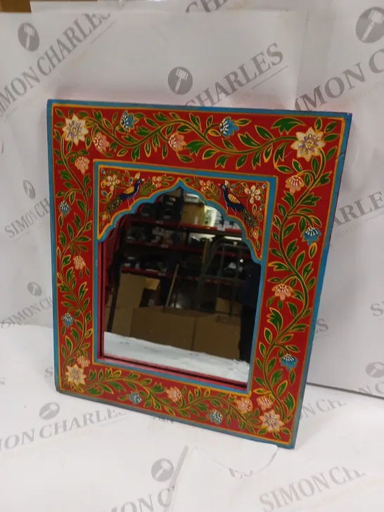 HAND PAINTED DECORATIVE MIRROR