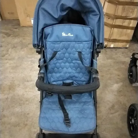 SILVER CROSS CLIC BLACK BABY STROLLER BLUE